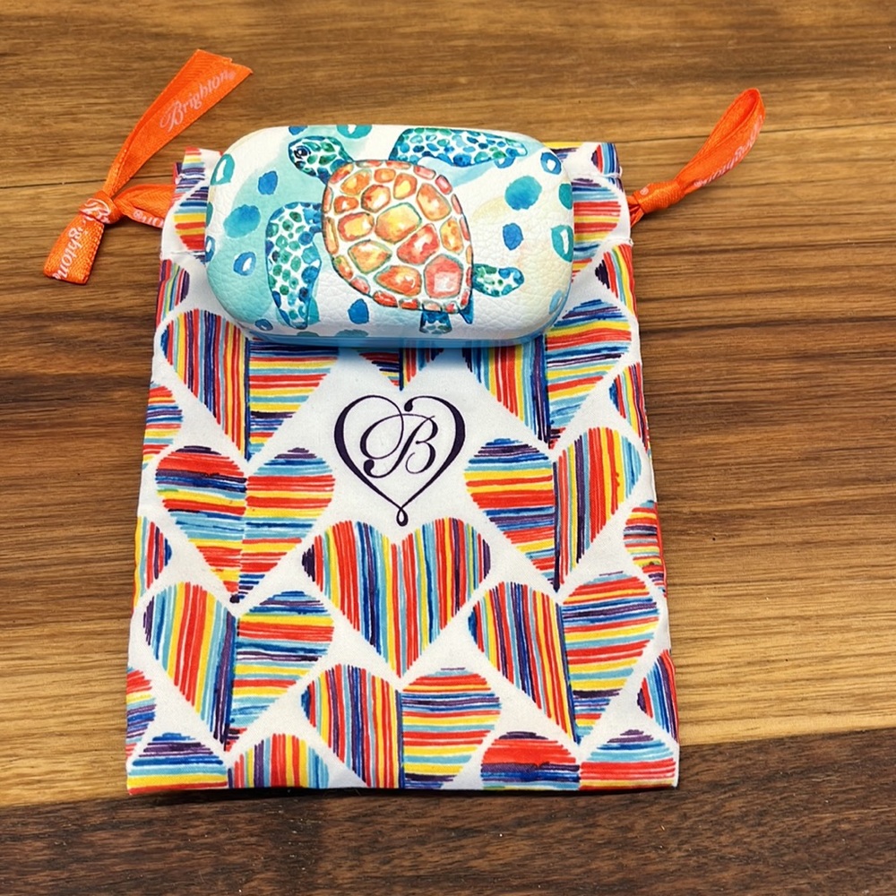 New NWT Brighton Mini Box MLT Sea Turtle Multicolored